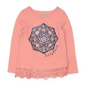 Lucky Brand Long Sleeve Thermal Graphic Top Girls Size 5